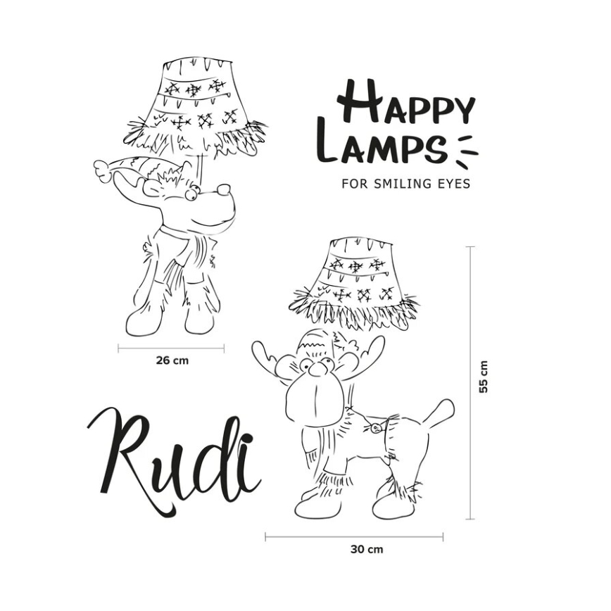 Happy Lamps - LED bordslampa för barn RUDI LED/5,4W/230V ren