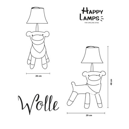 Happy Lamps - LED bordslampa för barn WOLLE LED/5,4W/230V får