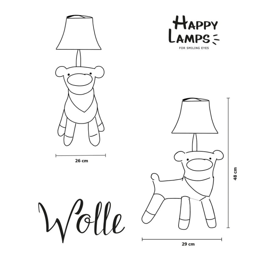Happy Lamps - LED bordslampa för barn WOLLE LED/5,4W/230V får