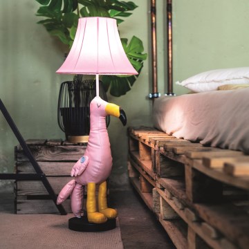 Happy Lamps - LED Golvlampa för barn MINGO LED/5,4W/230V flamingo