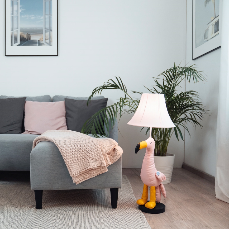 Happy Lamps - LED Golvlampa för barn MINGO LED/5,4W/230V flamingo