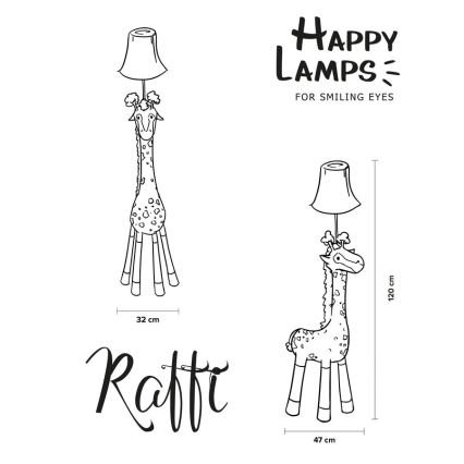 Happy Lamps - LED Golvlampa för barn RAFFI LED/5,4W/230V giraff