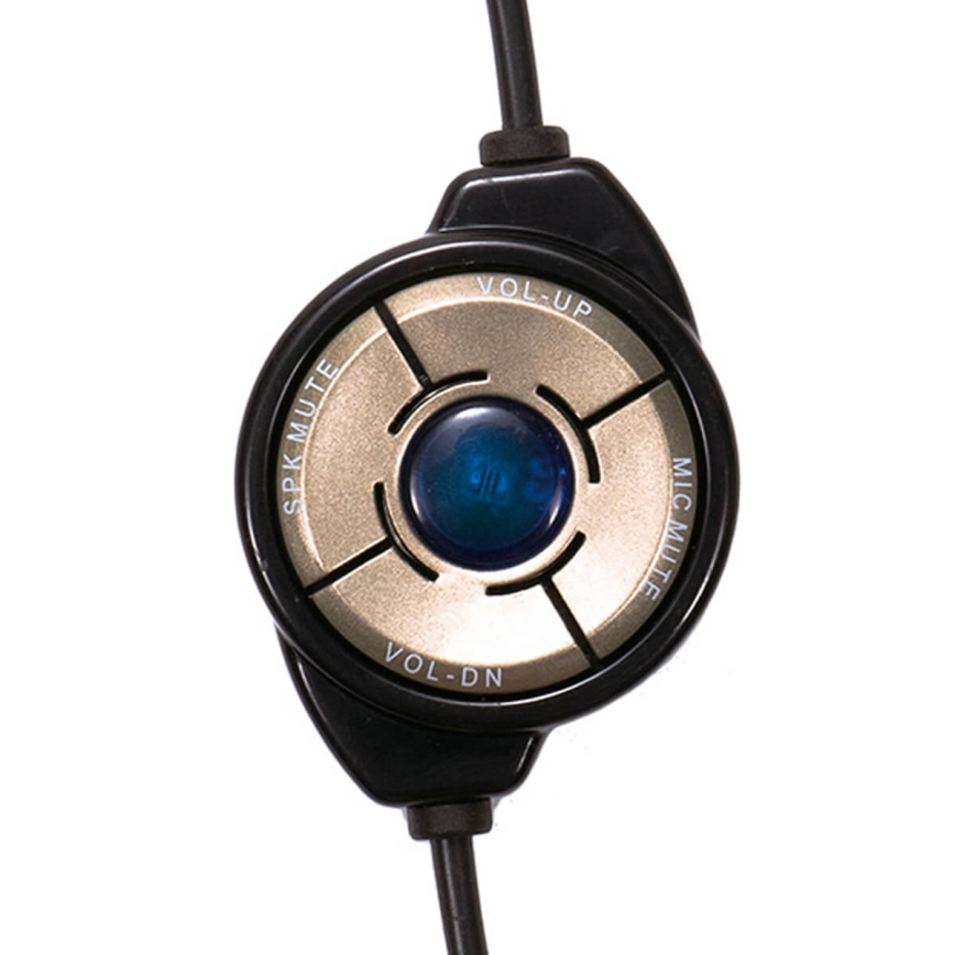 Headphones with a microphone USB svart