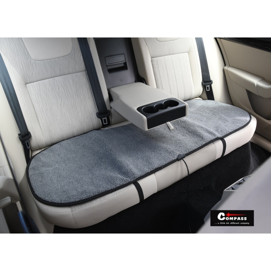 Heated rear seat cover with a termostat 12V grå