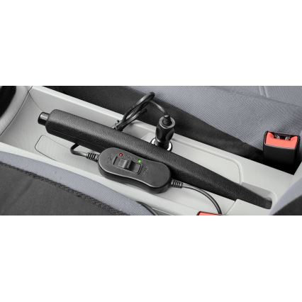 Heated seat cover with a termostat 12V svart/grå
