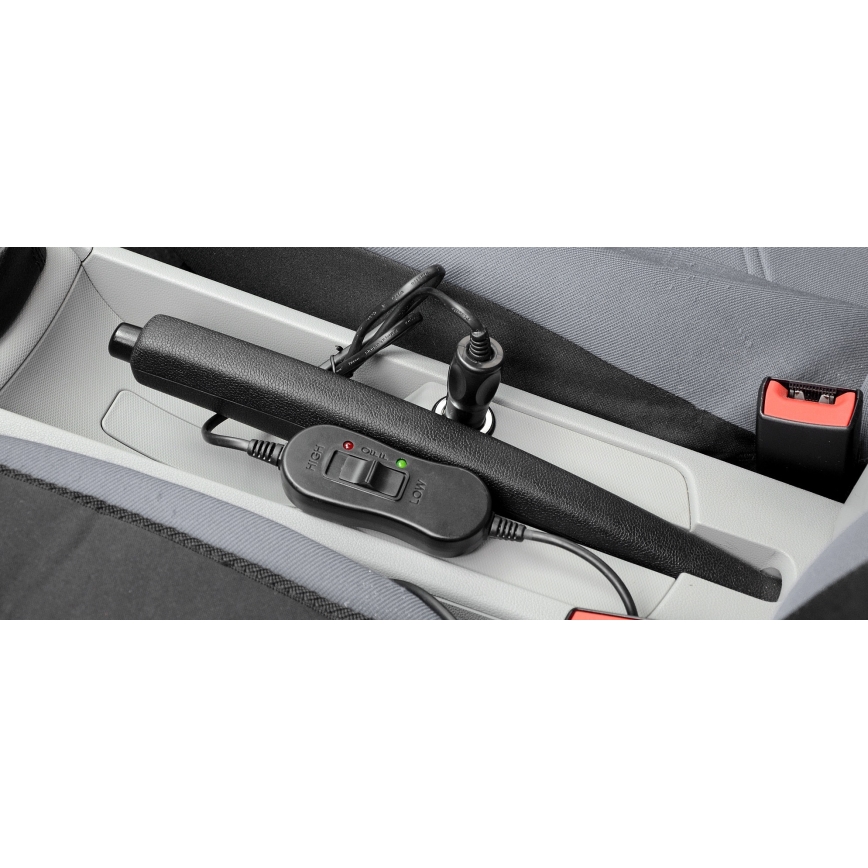 Heated seat cover with a termostat 12V svart/grå