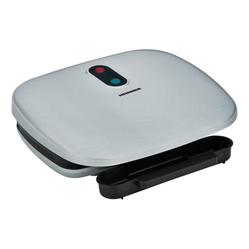 Heinner HEG-F1000SL - Kontaktgrill 1000W/230V mattkrom/svart