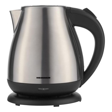Heinner HEK-17IX - Elektrisk vattenkokare 1,7 l 2200 W/230 V matt krom/svart