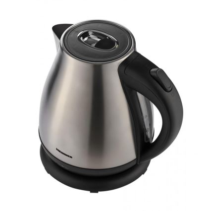 Heinner HEK-17IX - Elektrisk vattenkokare 1,7 l 2200 W/230 V matt krom/svart