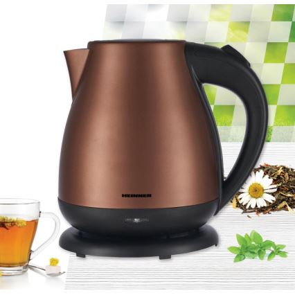 Heinner HEK-17IXC - Snabbkokande vattenkokare 1,7 l 2200W/230V kopparfärgad