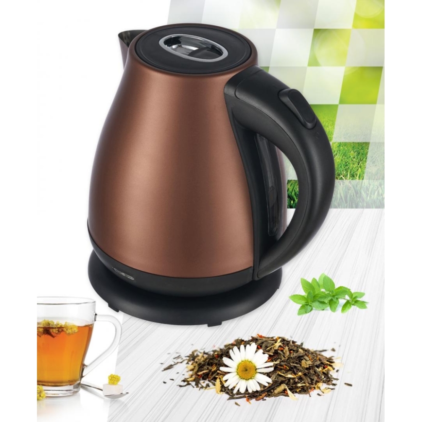 Heinner HEK-17IXC - Snabbkokande vattenkokare 1,7 l 2200W/230V kopparfärgad