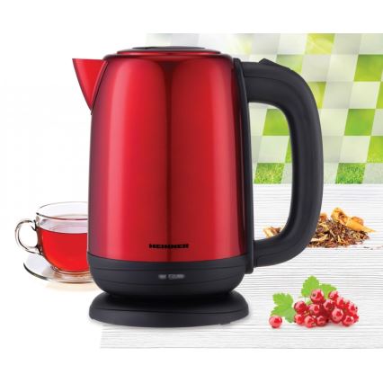 Heinner HEK-2200RDSS - Snabb vattenkokare 1,7 l 2200W/230V röd/svart
