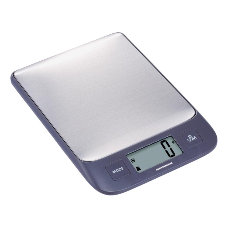 Heinner HKS-5IXBK - Digital köksvåg 2xAAA grå/matt krom