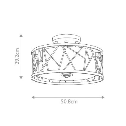 Hinkley - Fäst ljuskrona NEST 3xE27/75W/230V gyllene
