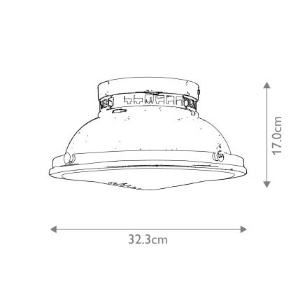 Hinkley - Taklampa AMELIA 2xE27/40W/230V brons