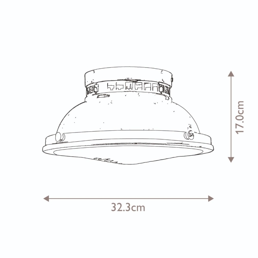Hinkley - Taklampa AMELIA 2xE27/40W/230V svart/mässing