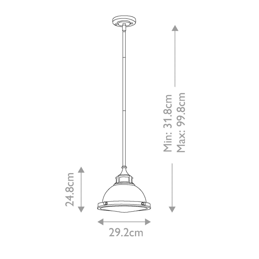 Hinkley - Pendelkrona AMELIA 1xE27/60W/230V brons