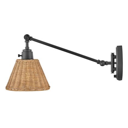 Hinkley - Riktbar vägglampa ARTI 1xE27/60W/230V svart/brun