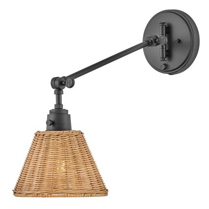 Hinkley - Riktbar vägglampa ARTI 1xE27/60W/230V svart/brun