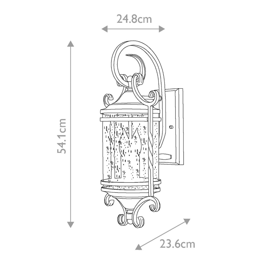 Hinkley - Vägglampa för utomhusbruk CASA 2xE14/40W/230V IP44