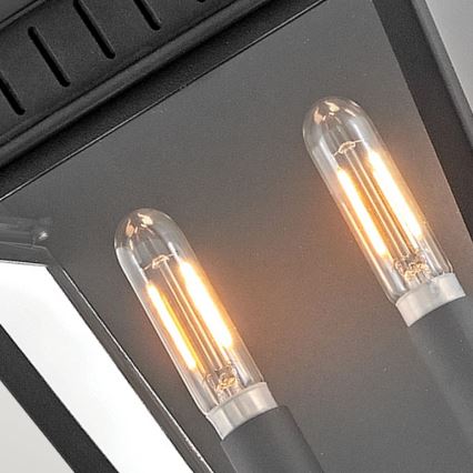Hinkley - Vägglampa för utomhusbruk CHAPEL HILL 2xE14/40W/230V IP44 svart