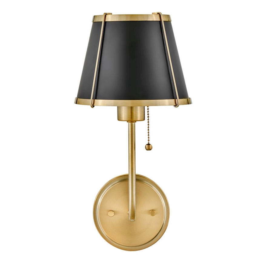 Hinkley - Vägglampa CLARKE 1xE27/40W/230V mässing/svart