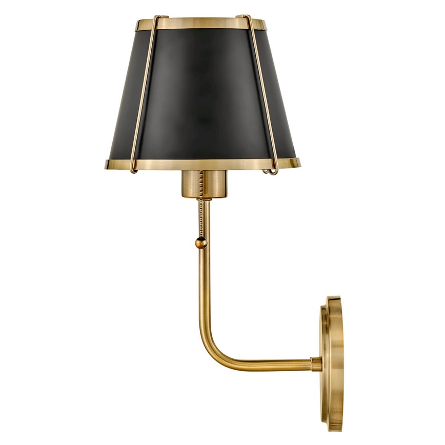 Hinkley - Vägglampa CLARKE 1xE27/40W/230V mässing/svart