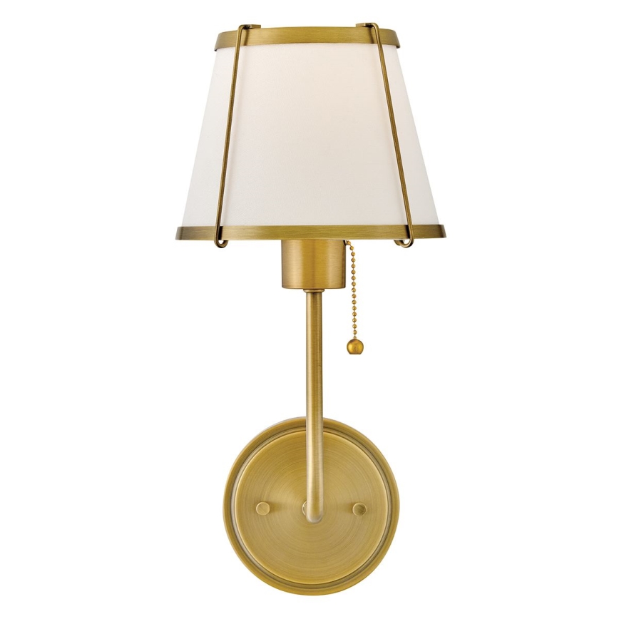 Hinkley - Vägglampa CLARKE 1xE27/40W/230V mässing/vit