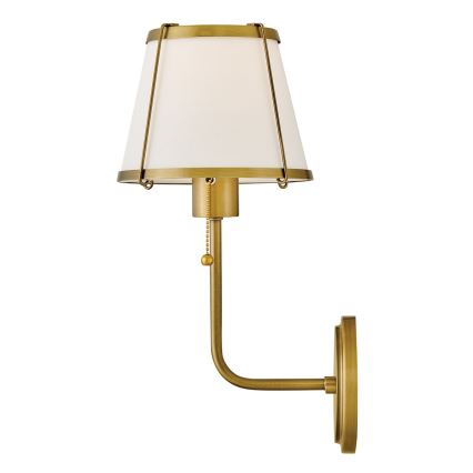 Hinkley - Vägglampa CLARKE 1xE27/40W/230V mässing/vit