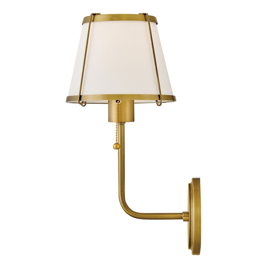 Hinkley - Vägglampa CLARKE 1xE27/40W/230V mässing/vit