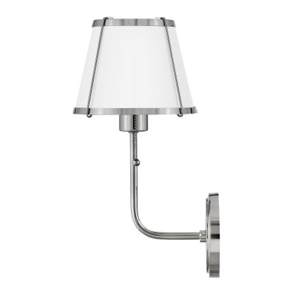 Hinkley - Vägglampa CLARKE 1xE27/40W/230V skinande krom/vit