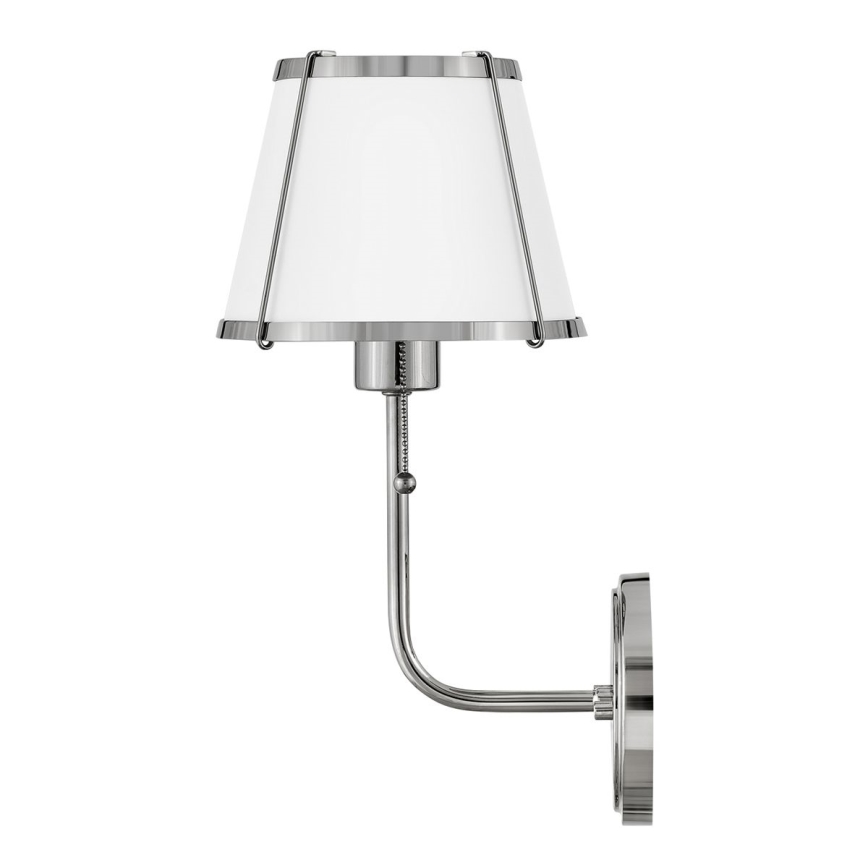 Hinkley - Vägglampa CLARKE 1xE27/40W/230V skinande krom/vit