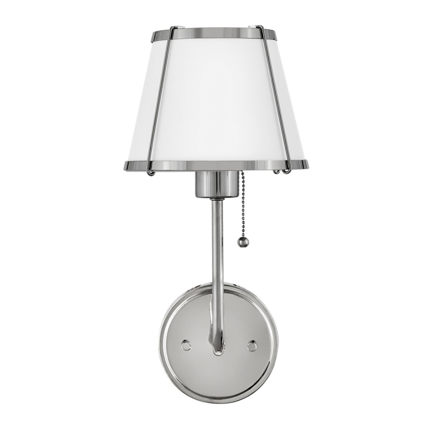 Hinkley - Vägglampa CLARKE 1xE27/40W/230V skinande krom/vit