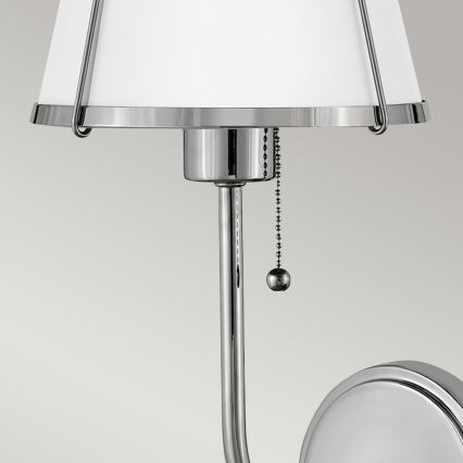 Hinkley - Vägglampa CLARKE 1xE27/40W/230V skinande krom/vit
