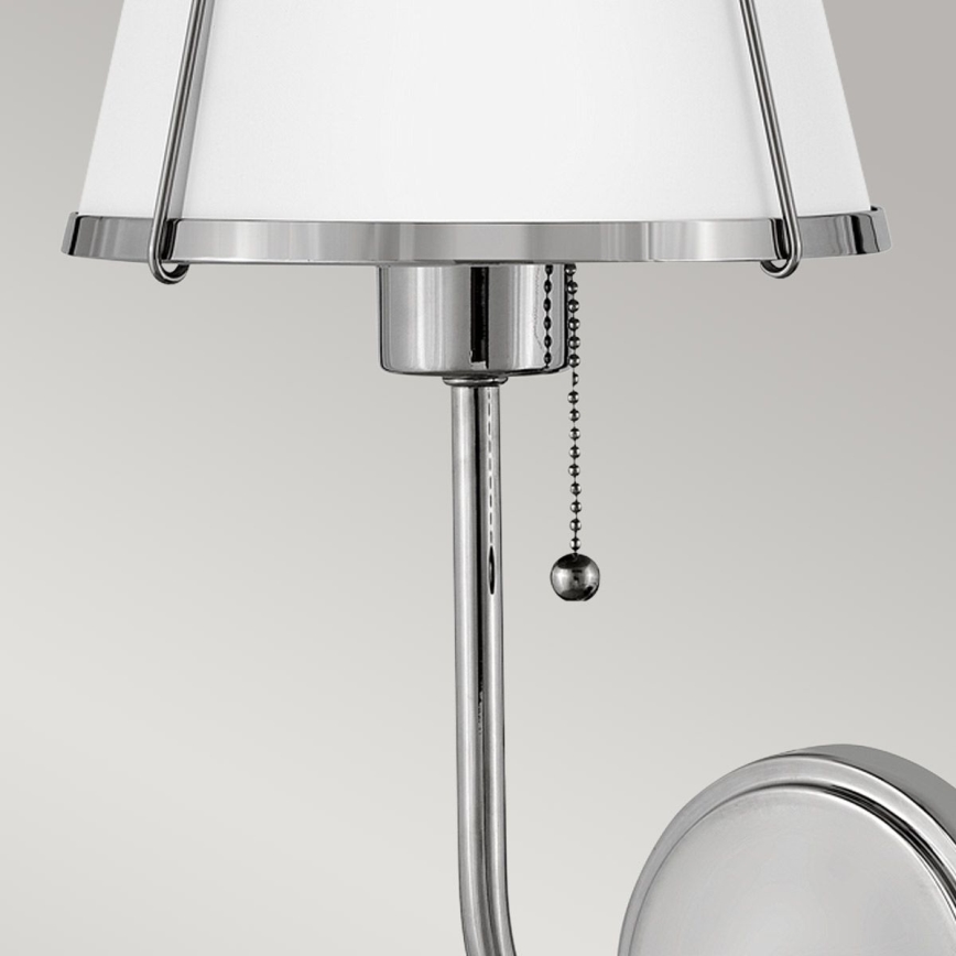 Hinkley - Vägglampa CLARKE 1xE27/40W/230V skinande krom/vit