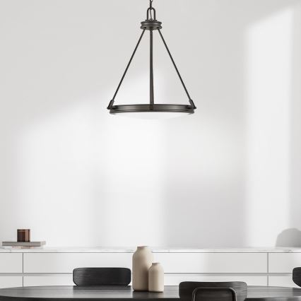 Hinkley - Ljuskrona med kedja COLLIER 4xE14/40W/230V Ø 54,3 cm svart