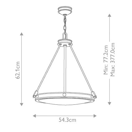 Hinkley - Ljuskrona med kedja COLLIER 4xE14/40W/230V Ø 54,3 cm svart