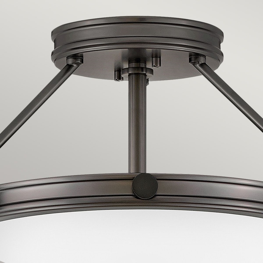 Hinkley - Ytmonterad ljuskrona COLLIER 3xE14/40W/230V Ø 41,7 cm svart