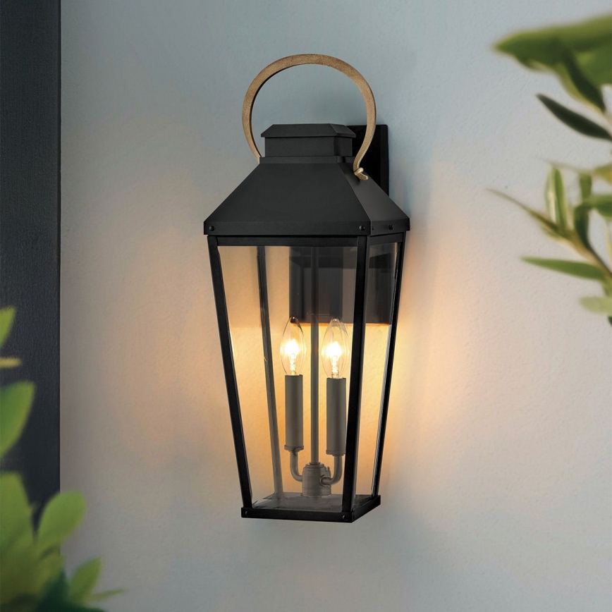 Hinkley - Vägglampa för utomhusbruk DAWSON 2xE14/40W/230V IP44 svart