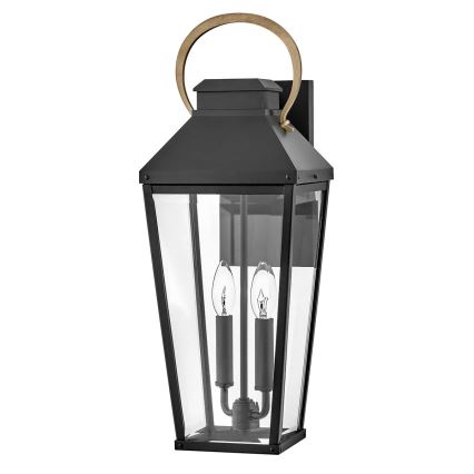 Hinkley - Vägglampa för utomhusbruk DAWSON 2xE14/40W/230V IP44 svart