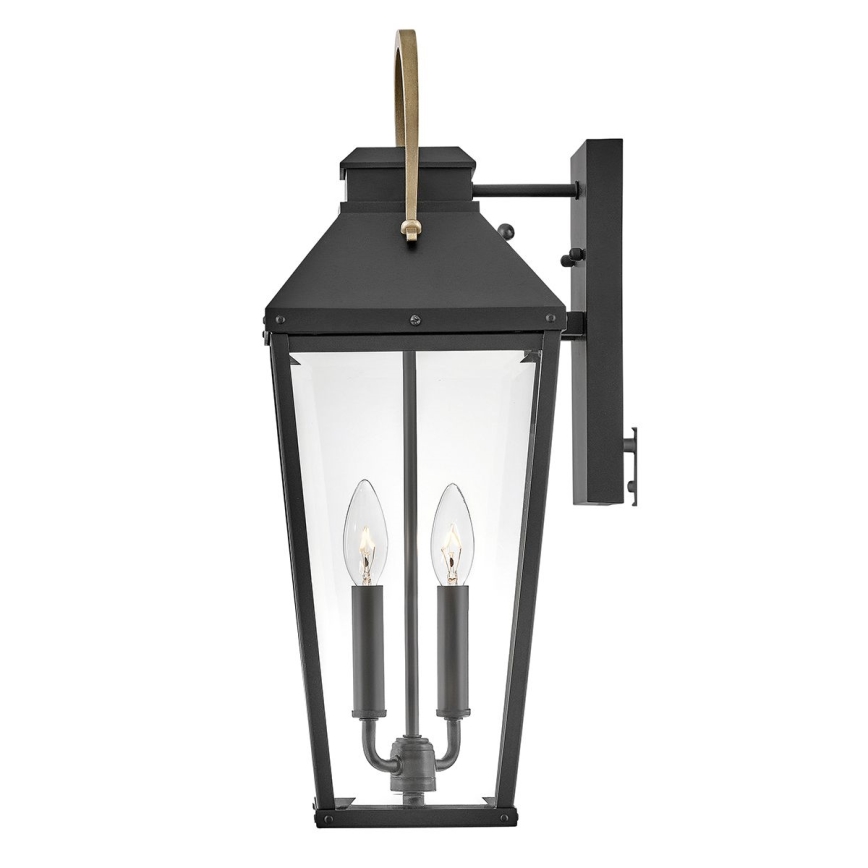 Hinkley - Vägglampa för utomhusbruk DAWSON 2xE14/40W/230V IP44 svart