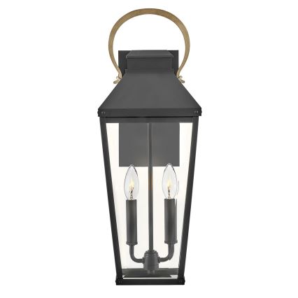 Hinkley - Vägglampa för utomhusbruk DAWSON 2xE14/40W/230V IP44 svart