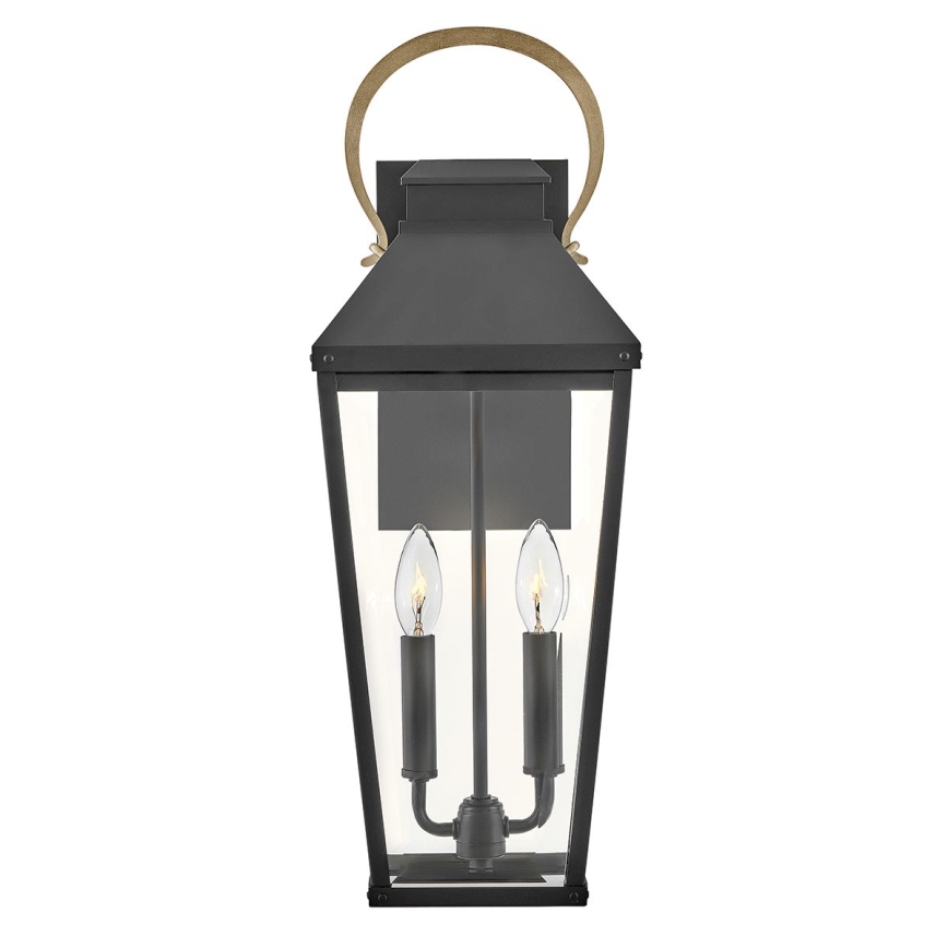 Hinkley - Vägglampa för utomhusbruk DAWSON 2xE14/40W/230V IP44 svart