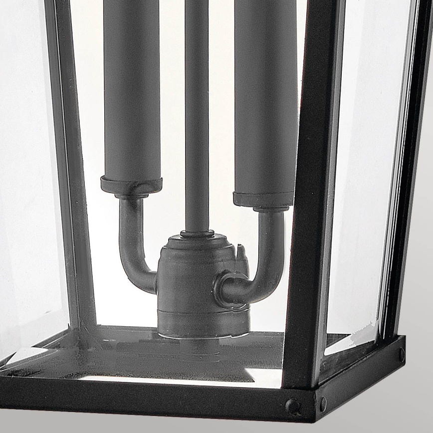 Hinkley - Vägglampa för utomhusbruk DAWSON 2xE14/40W/230V IP44 svart