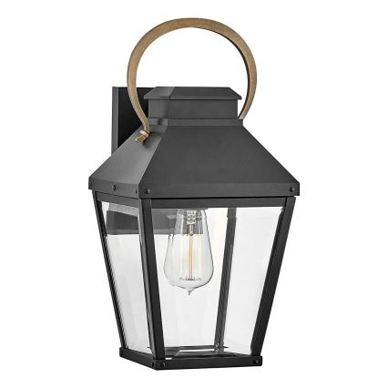 Hinkley - Utomhusvägglampa DAWSON M 1xE27/60W/230V IP44 svart