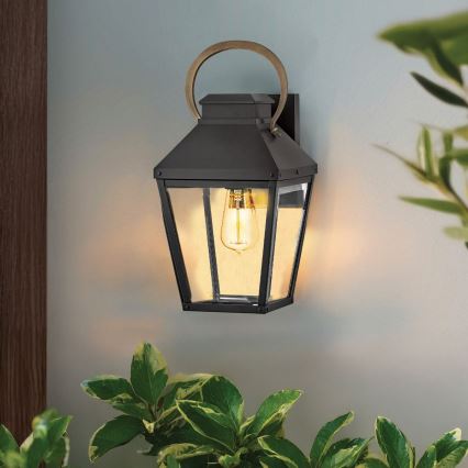 Hinkley - Vägglampa för utomhusbruk DAWSON 1xE27/60W/230V IP44 svart