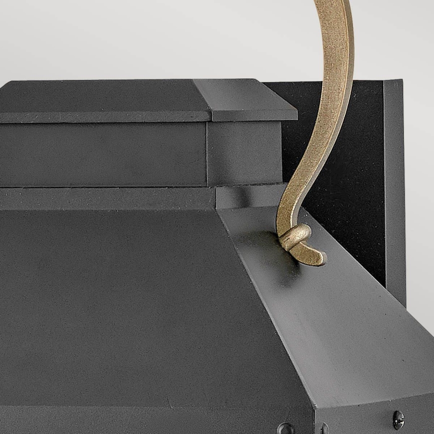 Hinkley - Vägglampa för utomhusbruk DAWSON 1xE27/60W/230V IP44 svart