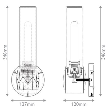 Hinkley - Vägglampa för badrum ELLISON 1xE27/40W/230V IP44 guld