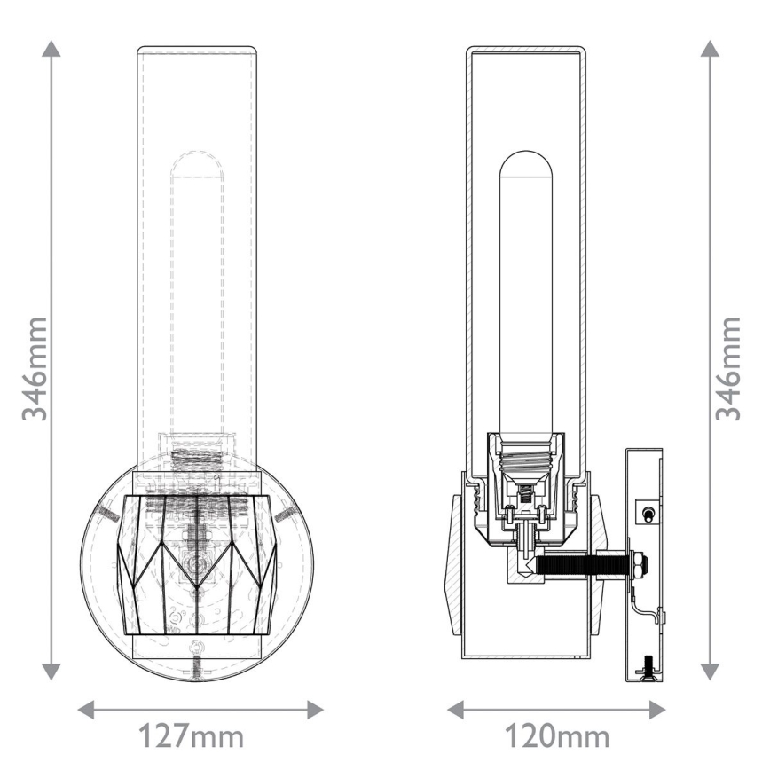 Hinkley - Vägglampa för badrum ELLISON 1xE27/40W/230V IP44 guld