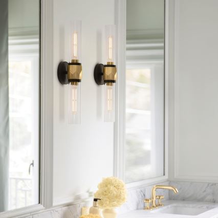 Hinkley - Vägglampa för badrum ELLISON 2xE27/40W/230V IP44 guld